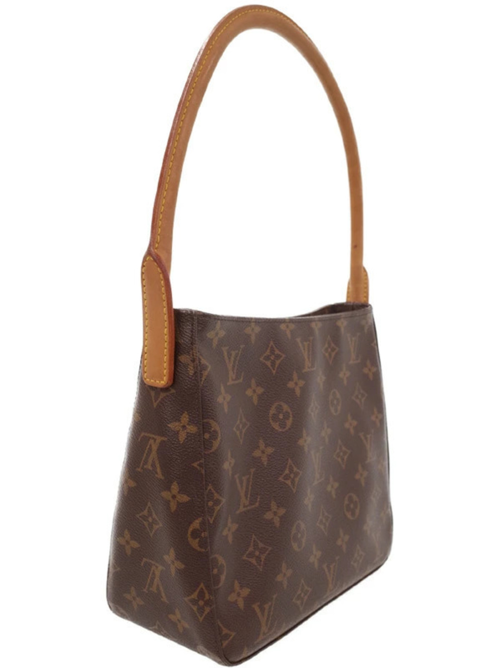 Louis Vuitton Shoulder Monogram Looping Bag Brown